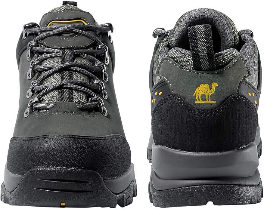 CAMEL CROWN Hiking Shoes Men Trekking Shoe Low Top Outdoor Walking Waterproof Leather Trail Sneakers
