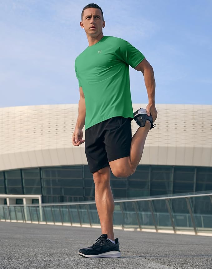 G Gradual Men's Workout Athletic T-Shirts Moisture Wicking Cooling Running Shirts Short Sleeve Performance Tee for Gym Tennis
