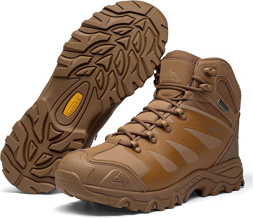 NORTIV 8 Men's Ankle High Waterproof Hiking Boots Outdoor Lightweight Shoes Trekking Trails Armadillo