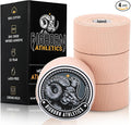 Bighorn Athletics Sports Tape | EZ-Tear Nude Athletic Tape for Wrist, Ankle & Foot Support | Zinc Oxide Infused & Latex-Free Adhesive, Breathable Cotton Fabric, 1.5-Inch x 45-Feet, 4 Rolls, Nude