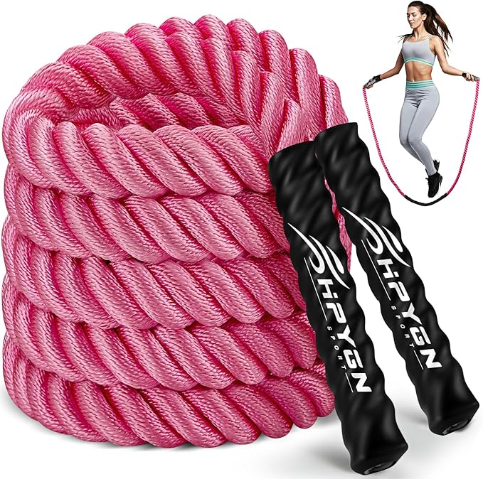 HPYGN Jump Rope, Weighted Jump Rope for Men women, 2.8lb 3.8lb 5lb Heavy Skipping Rope for Exercise, Adult Jumpropes for Home Workout, Improve Strength and Building Muscle,Total Body Workout Equipment