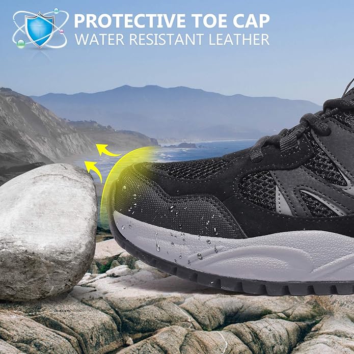 CAMELSPORTS Hiking Shoes Men Lightweight Non-Slip Breathable Sneakers Low Top Walking Shoes for Outdoor Trailing Trekking Walking Climbing