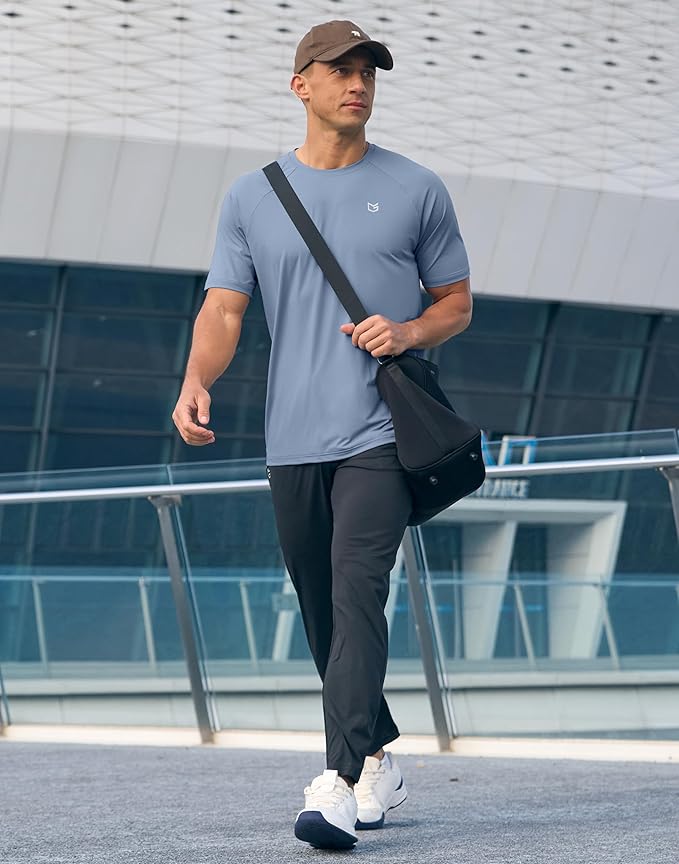 G Gradual Men's Workout Athletic T-Shirts Moisture Wicking Cooling Running Shirts Short Sleeve Performance Tee for Gym Tennis