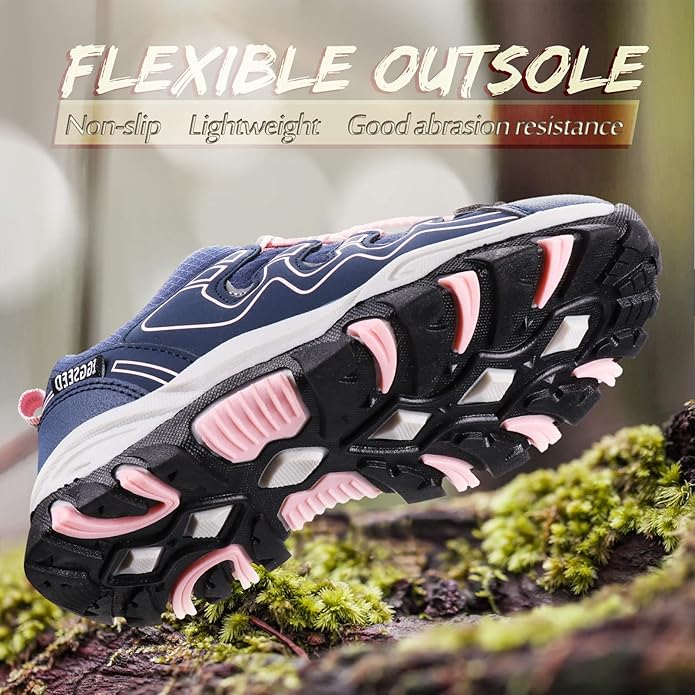 UOVO Boys Girls Kids Sneakers Hiking Running Outdoor Walking Tennis Shoes Waterproof Non Slip Fashion Sneakers(Little/Big Kids