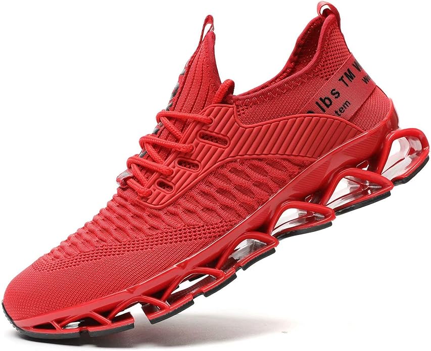 Vooncosir Men's Fashion Sneakers Breathable Mesh Running Shoes Blade Non Slip Soft Sole Casual Athletic Walking Shoes