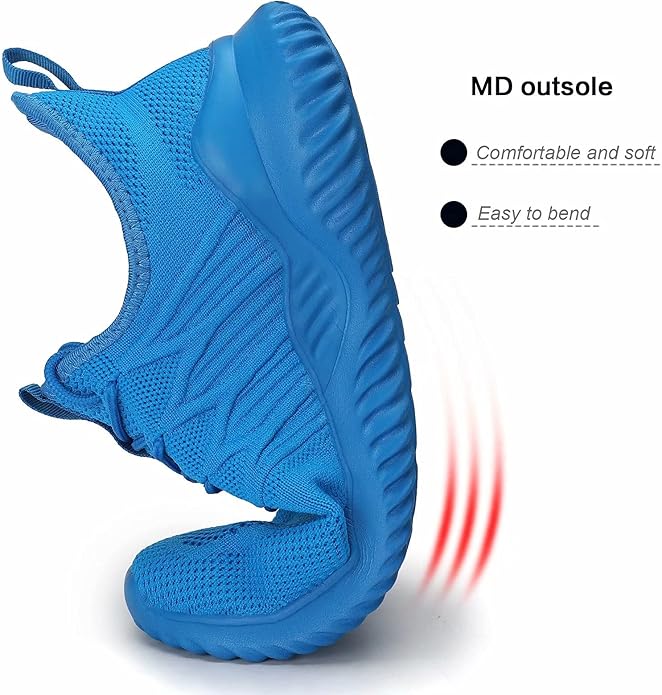 Mens Slip On Running Shoes Athletic Walking Trainers Lightweight Breathable Mesh Tennis Sneakers