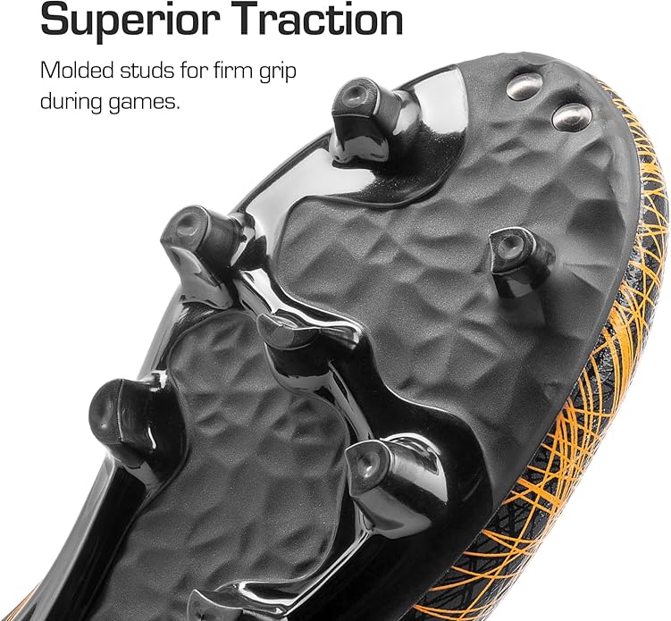 DREAM PAIRS Boys Girls Soccer Cleats Kids Youth Firm Ground Football Shoes for Little/Big Kid