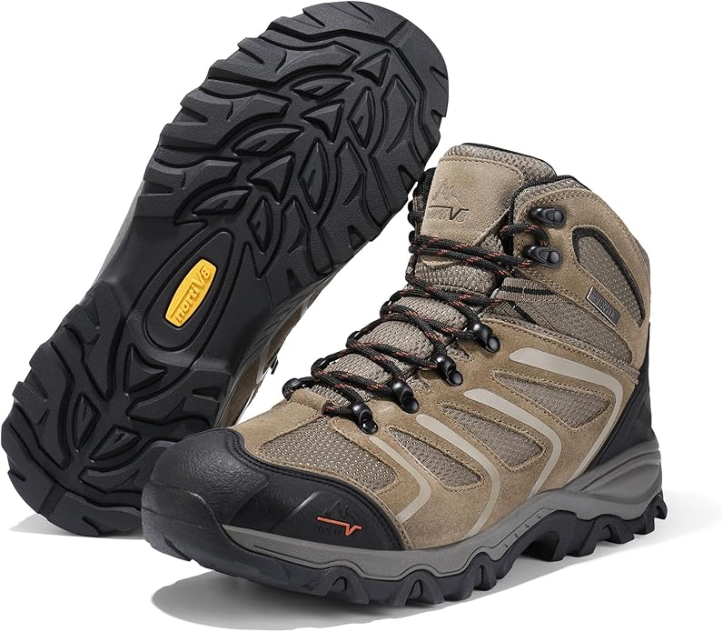 NORTIV 8 Men's Ankle High Waterproof Hiking Boots Outdoor Lightweight Shoes Trekking Trails Armadillo