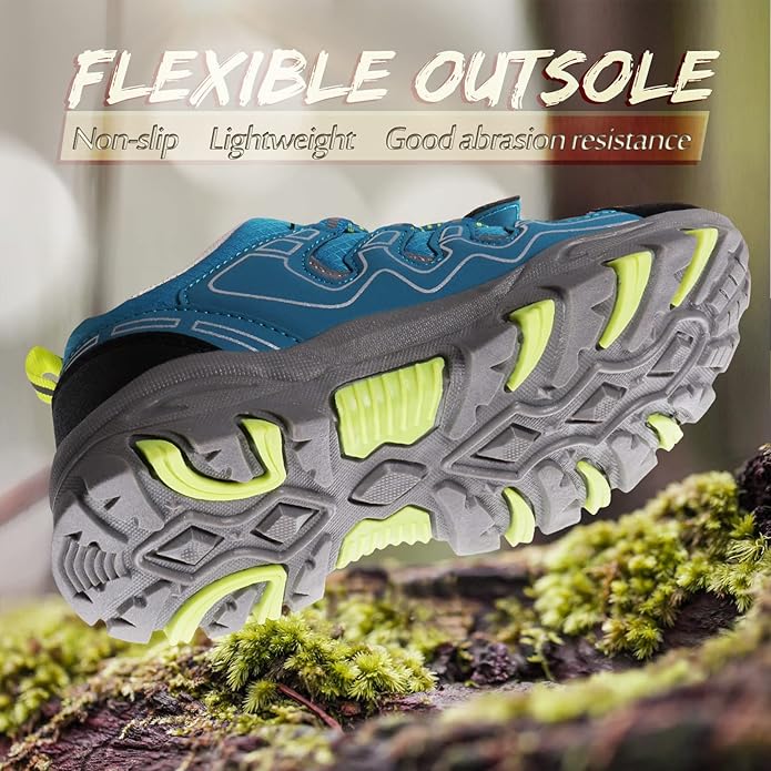 UOVO Boys Girls Kids Sneakers Hiking Running Outdoor Walking Tennis Shoes Waterproof Non Slip Fashion Sneakers(Little/Big Kids