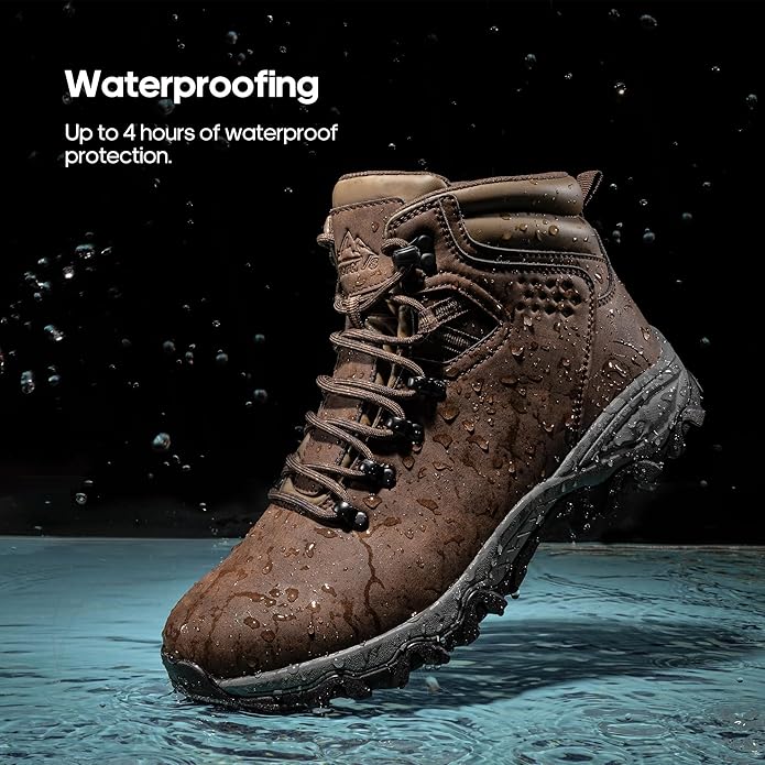NORTIV 8 Mens Hiking Winter Snow Insulated Waterproof Outdoor Boots
