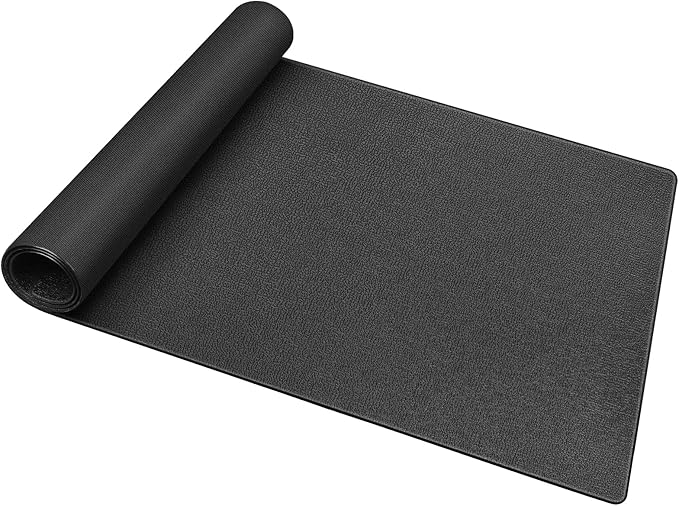 Treadmill Mat, 5'x2.5'/5.6'x2'/6.5'x3'/8'x3',6mm Thickness Exercise Equipment Mat for Carpet Hardwood Floors, Compatible with Walking Pad,Spin Bike,Elliptical Trainer,Rowing Machine