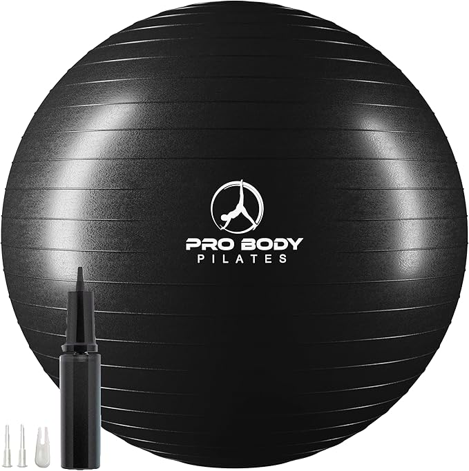 ProBody Pilates Exercise Ball - Multiple Sizes Gym Grade Balance Ball for Fitness, Yoga, Workout, Pregnancy & Physical Therapy