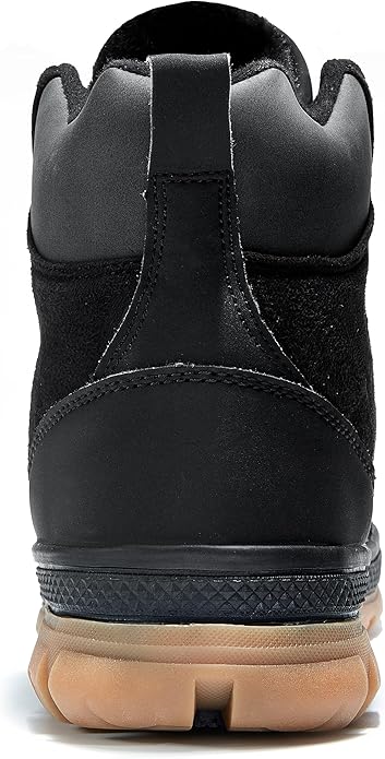 Wondamo Men's Snow Boots Lightweight Waterproof Winter Boots Fur Lined Anti-slip Cold Weather Shoes