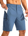 Pudolla Men's Hiking Cargo Shorts 9" Lightweight Outdoor Work Shorts for Men Travel Golf Camping Casual with 5 Zipper Pockets