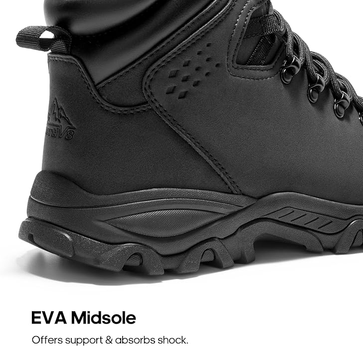 NORTIV 8 Mens Hiking Winter Snow Insulated Waterproof Outdoor Boots