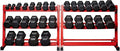 REP Fitness Rubber Hex Dumbbell Set, Adjustable Weight Pairs, Home Gym Equipment, Strength Training For Men Women, Black Coated Grips, Workout Rack Storage Optional, Heavy Lb Free Weights