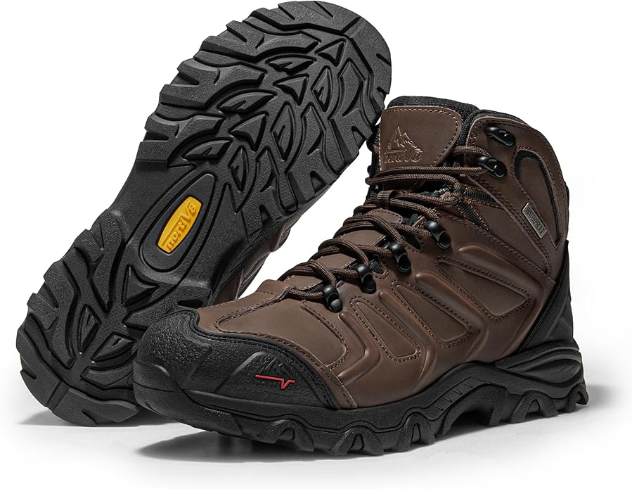 NORTIV 8 Men's Ankle High Waterproof Hiking Boots Outdoor Lightweight Shoes Trekking Trails Armadillo