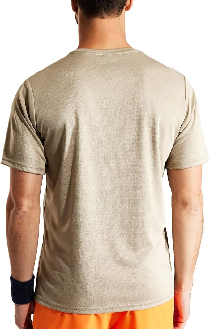 MIER Men's Quick Dry Workout Shirts Moisture Wicking Running Athletic Performance T-Shirts Recycled Polyester Top Tee