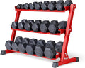 REP Fitness Rubber Hex Dumbbell Set, Adjustable Weight Pairs, Home Gym Equipment, Strength Training For Men Women, Black Coated Grips, Workout Rack Storage Optional, Heavy Lb Free Weights