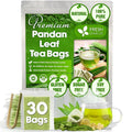 FreshDrinkUS, Premium 30 Pandan Leaf Tea Bags, 100% Natural & Pure from Pandan Leaves. Loose Leaf Pandan Herbal Tea. Made with Natural Material Tea Bags. No Sugar, No Caffeine, No Gluten, Vegan. (30 Tea bags)