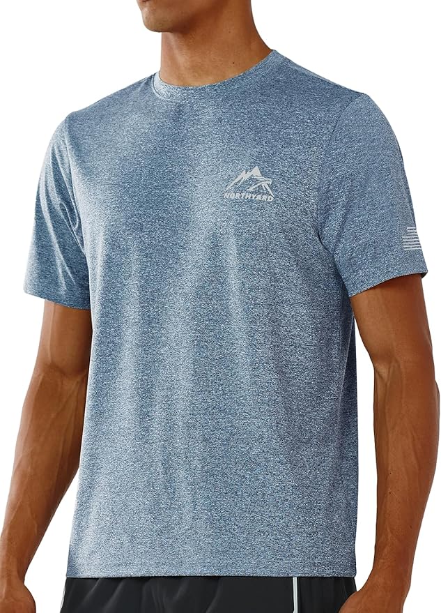 NORTHYARD Men's UPF 50+ Sun Protection Shirts Swim SPF UV Quick Dry Short Sleeve T-Shirts for Athletic Fishing Rash Guard