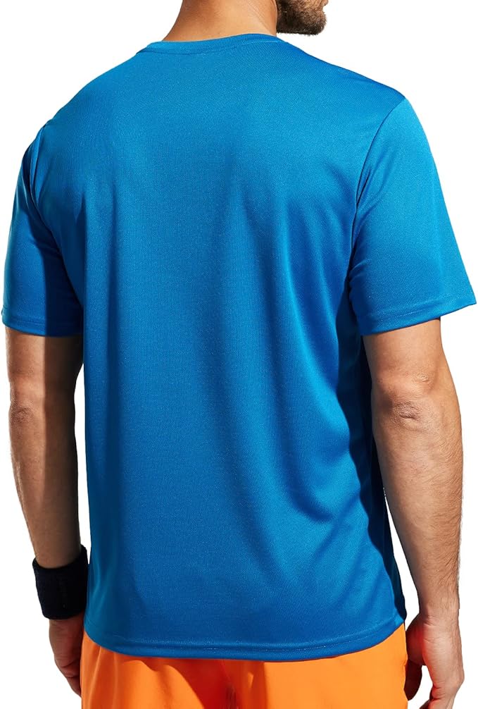 MIER Men's Quick Dry Workout Shirts Moisture Wicking Running Athletic Performance T-Shirts Recycled Polyester Top Tee
