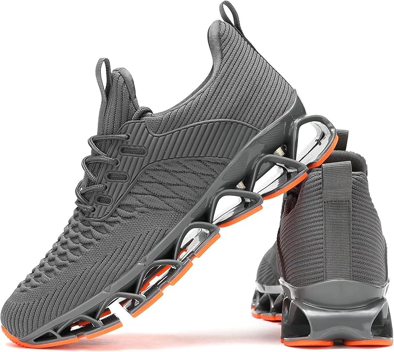 Men's Slip on Walking Running Shoes Blade Tennis Casual Fashion Sneakers Comfort Non Slip Work Sport Athletic Trainer