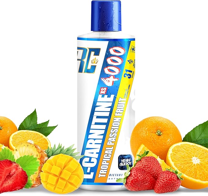 Ronnie Coleman Signature Series L Carnitine XS 4000 Liquid, Stimulant Free, Sugar Free, Zero Carbs, Lean Muscle Strength Support for Men & Women, 16 Oz (16 oz, Tropical Passion Fruit (4000))
