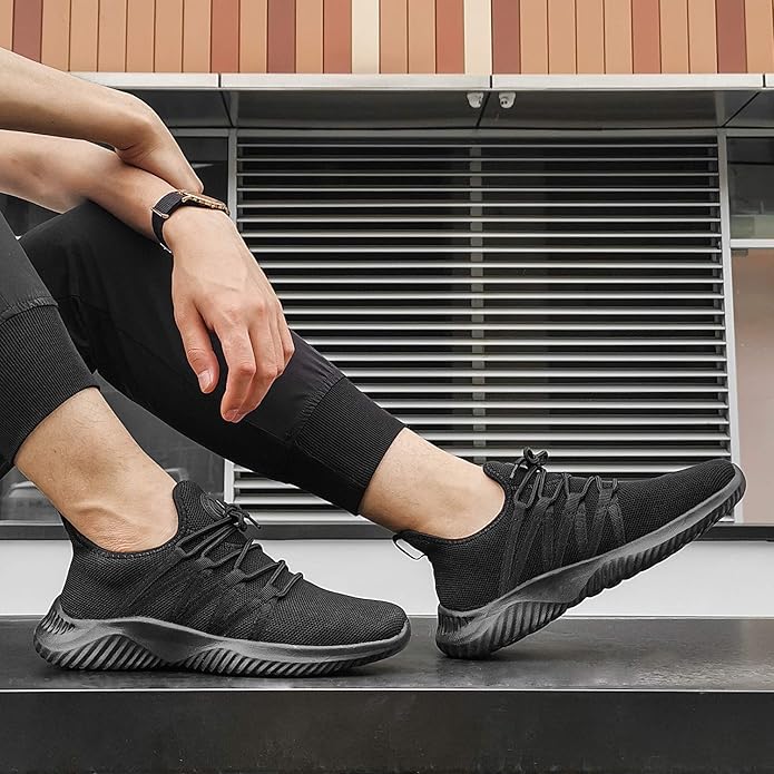 Feethit Mens Slip On Running Shoes Breathable Lightweight Comfortable Fashion Non Slip Sneakers for Men