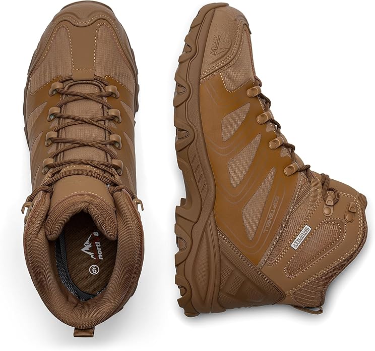 NORTIV 8 Men's Ankle High Waterproof Hiking Boots Outdoor Lightweight Shoes Trekking Trails Armadillo