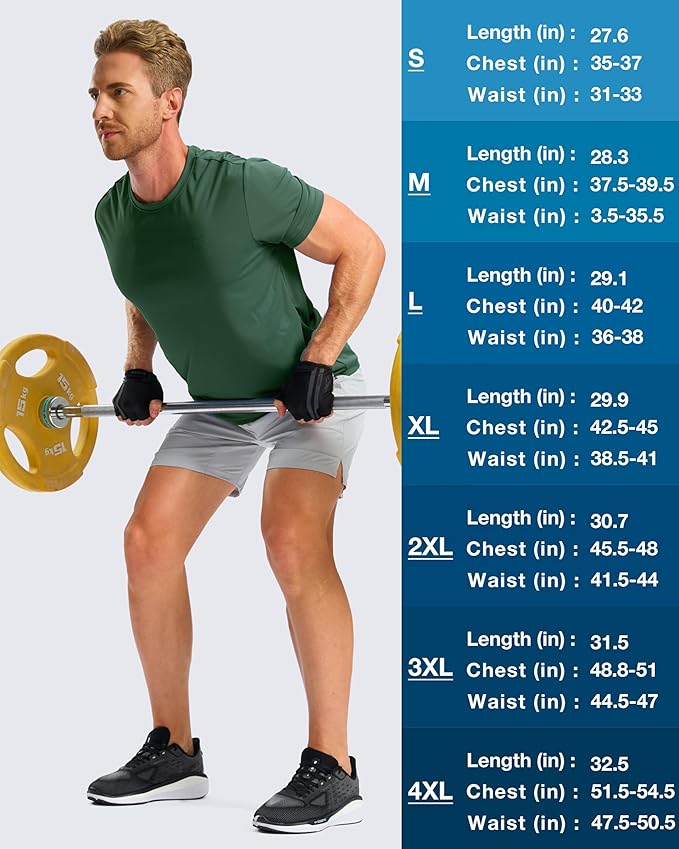 G Gradual Men's Workout Shirts Quick Dry Athletic Running T-Shirts Lightweight Moisture Wicking Short Sleeve Sports Gym Tops