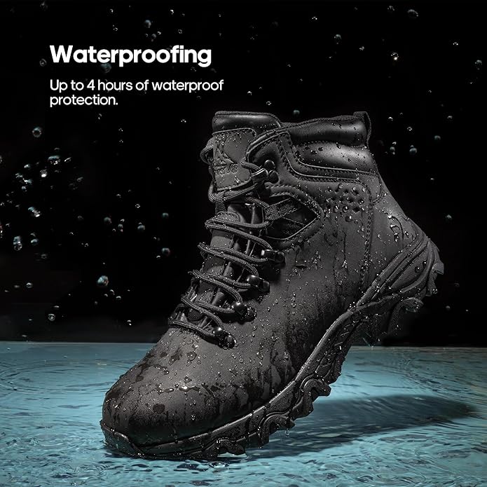 NORTIV 8 Mens Hiking Winter Snow Insulated Waterproof Outdoor Boots
