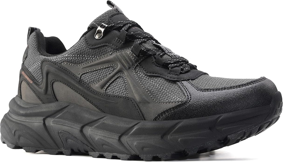 EARLDE Men's Waterproof Hiking Shoes | Trekking Outdoor Sneaker | Lightweight Non-Slip Soles