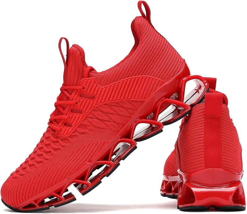 Men's Slip on Walking Running Shoes Blade Tennis Casual Fashion Sneakers Comfort Non Slip Work Sport Athletic Trainer