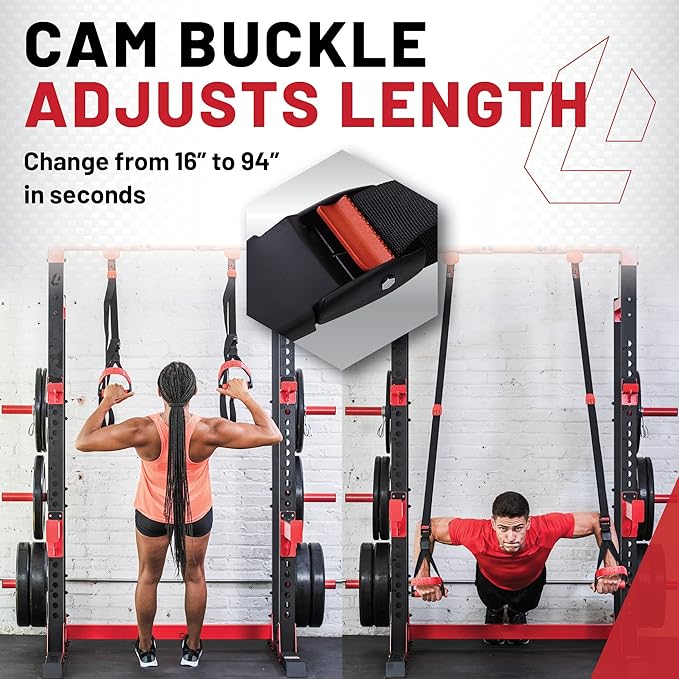 Lifeline Jungle Gym XT Body Weight Suspension Trainer System – Patented Split Anchor, Full-Body Workout, Lightweight Home Suspension Training Kit for Home Gym, Workout Equipment