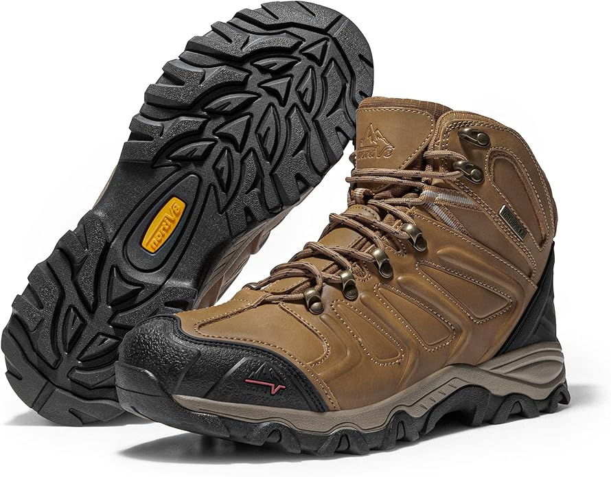 NORTIV 8 Men's Ankle High Waterproof Hiking Boots Outdoor Lightweight Shoes Trekking Trails Armadillo