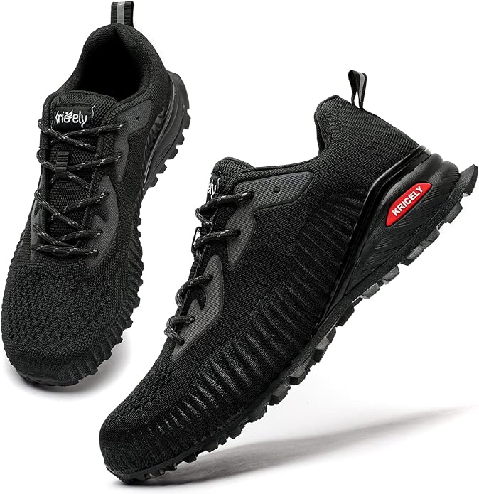 Kricely Men's Trail Running Shoes Fashion Walking Hiking Sneakers for Men Tennis Cross Training Shoe Outdoor Snearker Mens Casual Workout Footwear