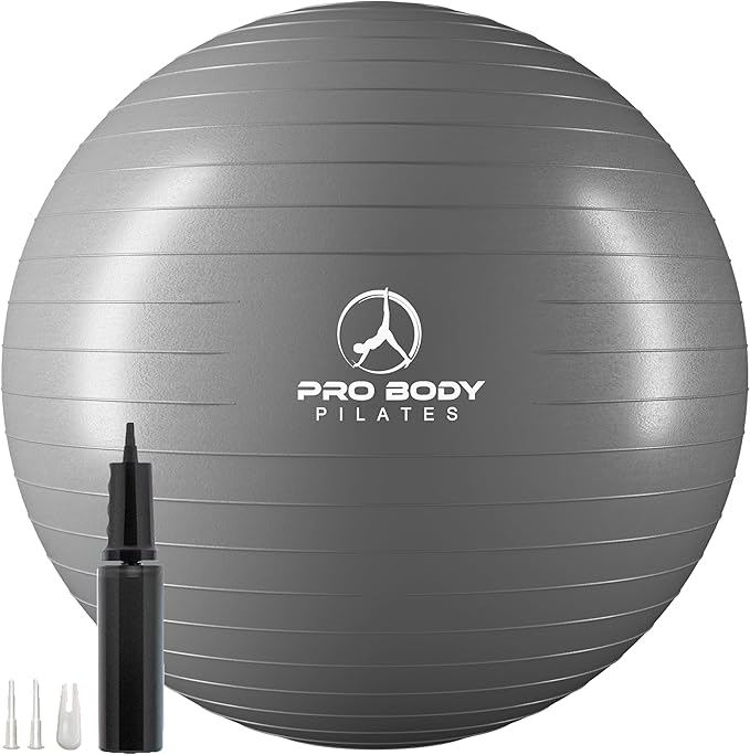 ProBody Pilates Exercise Ball - Multiple Sizes Gym Grade Balance Ball for Fitness, Yoga, Workout, Pregnancy & Physical Therapy
