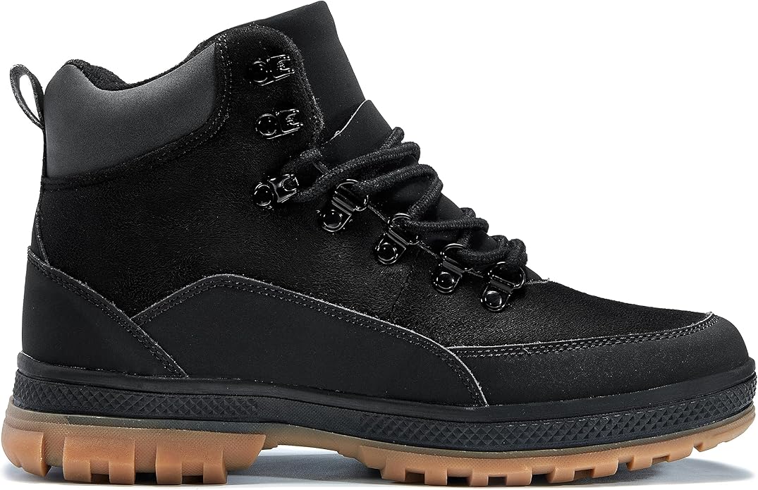 Wondamo Men's Snow Boots Lightweight Waterproof Winter Boots Fur Lined Anti-slip Cold Weather Shoes