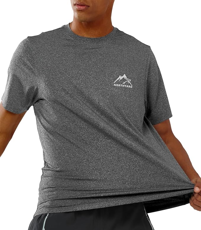 NORTHYARD Men's UPF 50+ Sun Protection Shirts Swim SPF UV Quick Dry Short Sleeve T-Shirts for Athletic Fishing Rash Guard