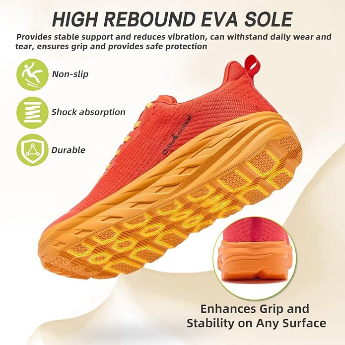 OrthoComfoot Orthopedic Diabetic Men's Wide Shoes: Comfortable Arch Support Running Sneakers, Plantar Fasciitis Wide Toe Box Work Tennis Outdoor Walking Shoes for Swollen Feet, Heel Pain