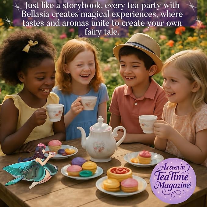 Bellasia Tea Dragon Fruit for Kids Using Real Fruit Pieces - Caffeine Free Herbal Tea Blend with Real Ingredients & Balanced Flavor- Add Loose Leaf Tea to Your Child’s Routine for A Fun & Tasty Drink. 20-25 Cups