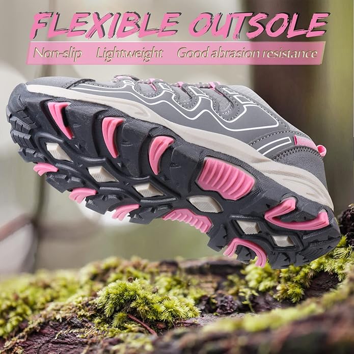 UOVO Boys Girls Kids Sneakers Hiking Running Outdoor Walking Tennis Shoes Waterproof Non Slip Fashion Sneakers(Little/Big Kids