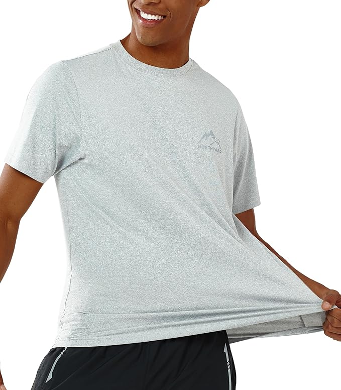 NORTHYARD Men's UPF 50+ Sun Protection Shirts Swim SPF UV Quick Dry Short Sleeve T-Shirts for Athletic Fishing Rash Guard