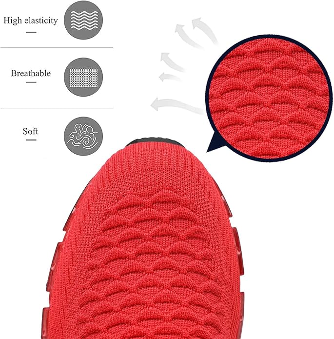 Men's Slip on Walking Running Shoes Blade Tennis Casual Fashion Sneakers Comfort Non Slip Work Sport Athletic Trainer