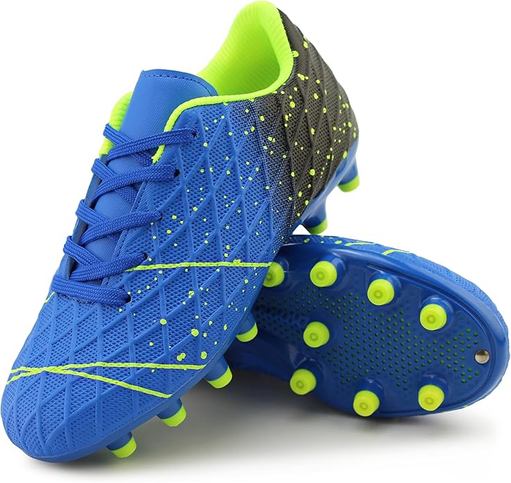 Tobfis Kids Athletic Outdoor Firm Ground Soccer Cleats Shoes(Toddler/Little Kid/Big Kid)