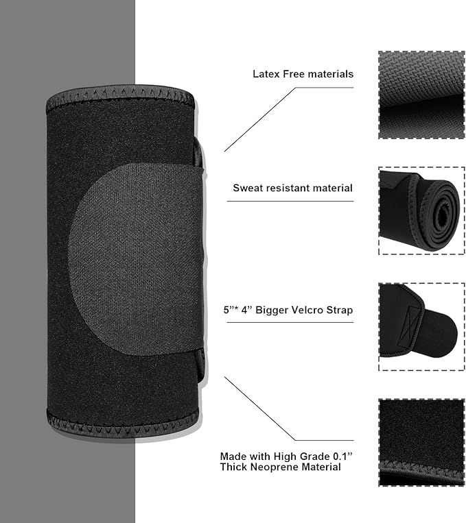 Biange Waist Trainer for Women Men Sweat Belt Waist Trimmer Belly Band Stomach Wraps