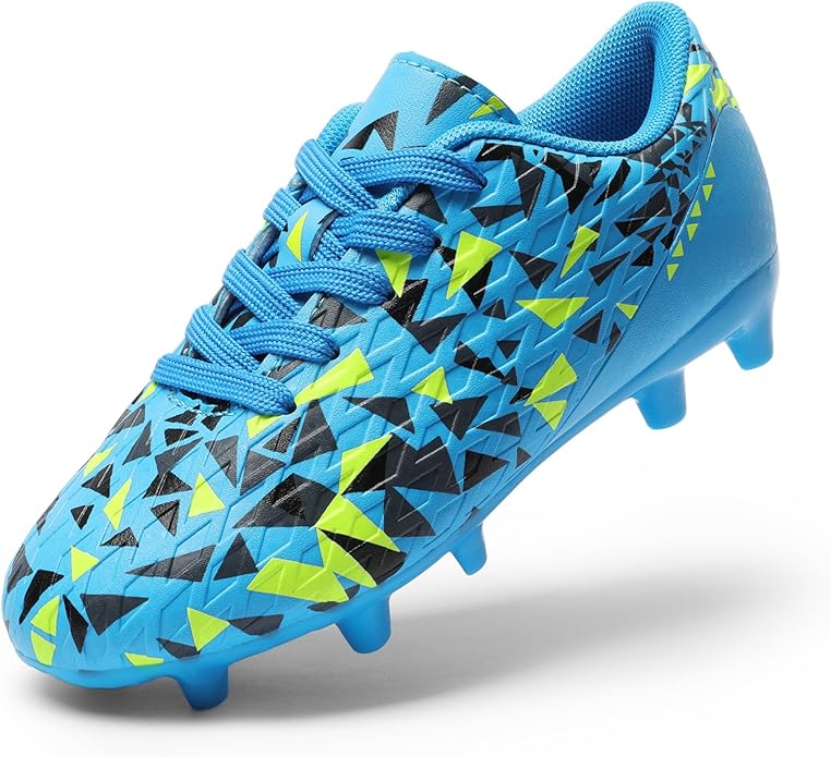 DREAM PAIRS Boys Girls Soccer Cleats Youth Firm Groud Athletic Outdoor Trainning Football Shoes for Little/Big Kid