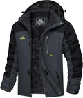 MAGCOMSEN Men's Winter Coats Water Resistant Ski Snow Jacket Warm Fleece Jacket Parka Raincoats With Multi-Pockets