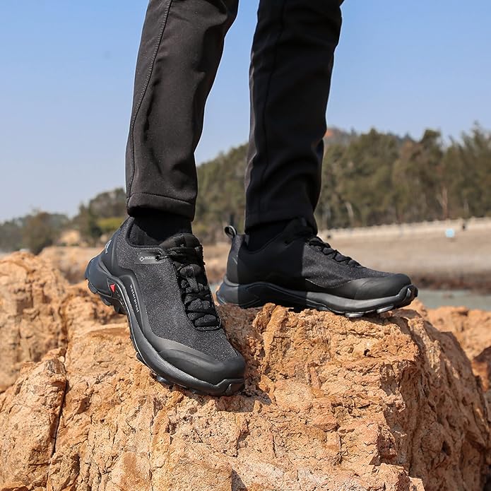 HUMTTO Men's All-Terrain Waterproof Hiking Shoes Lightweight Breathable Trekking Anti Slip Outdoor Trails Shoes
